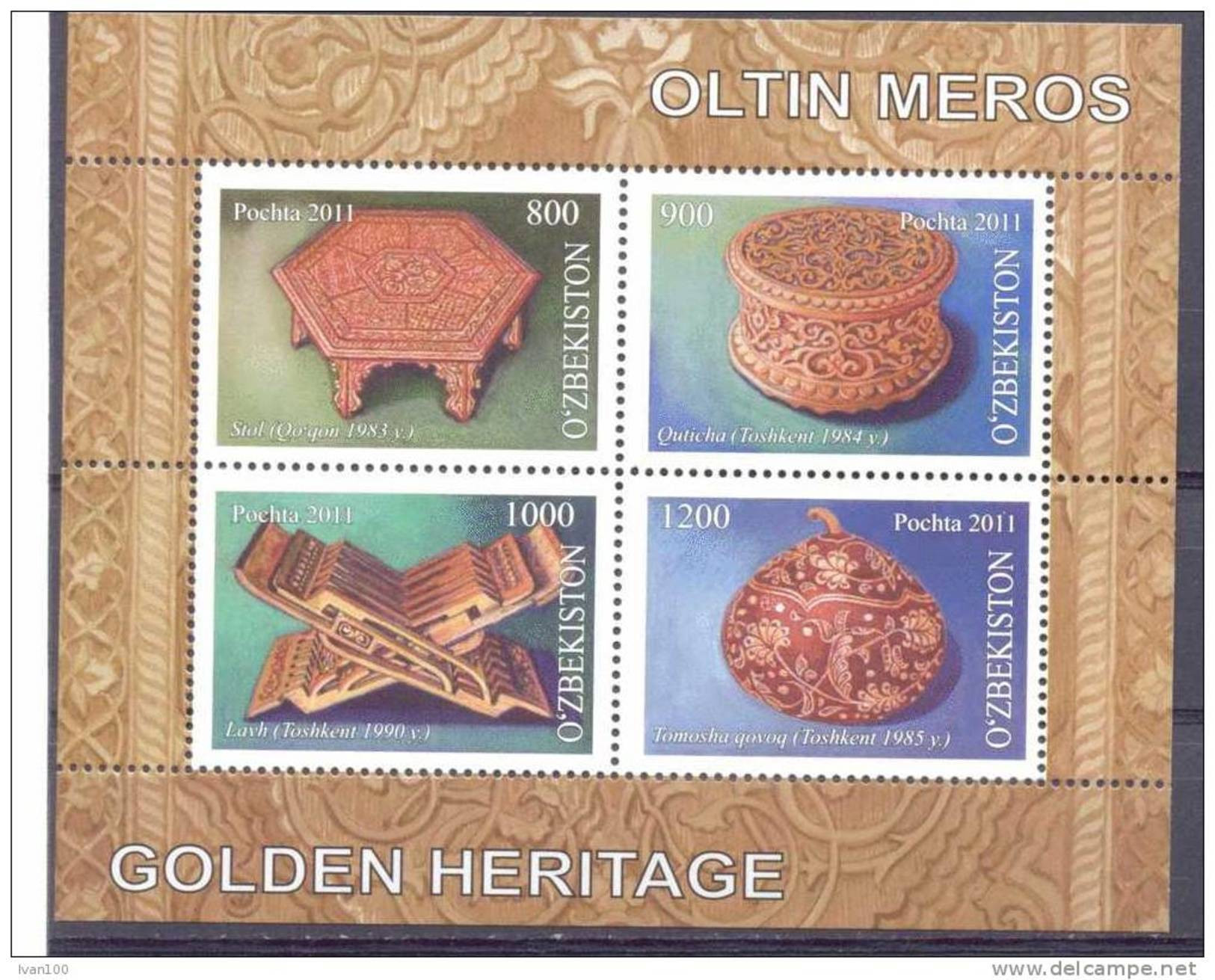 2011. Uzbekistan, Golden Heritage, S/s, Mint/** - Uzbekistán