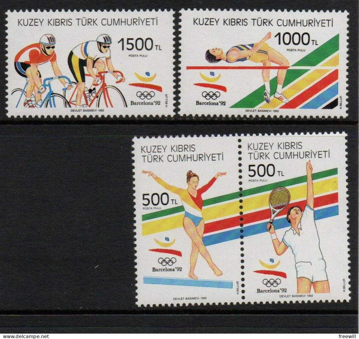 Chypre Turque Jeux Olympiques De Barcelone 1992 XXX - Unused Stamps