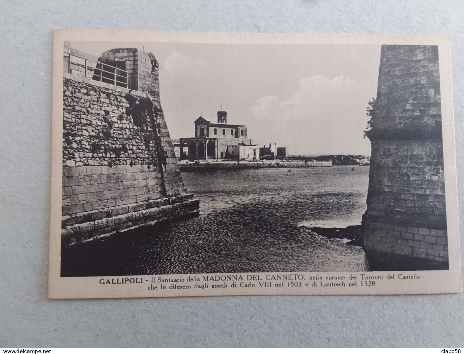 GALLIPOLI  IL SANTUARIO DELLA MADONNA DEL CANNETO NELLA CORNICE DEI TOTTIONI DEL CASTELLO - Lecce