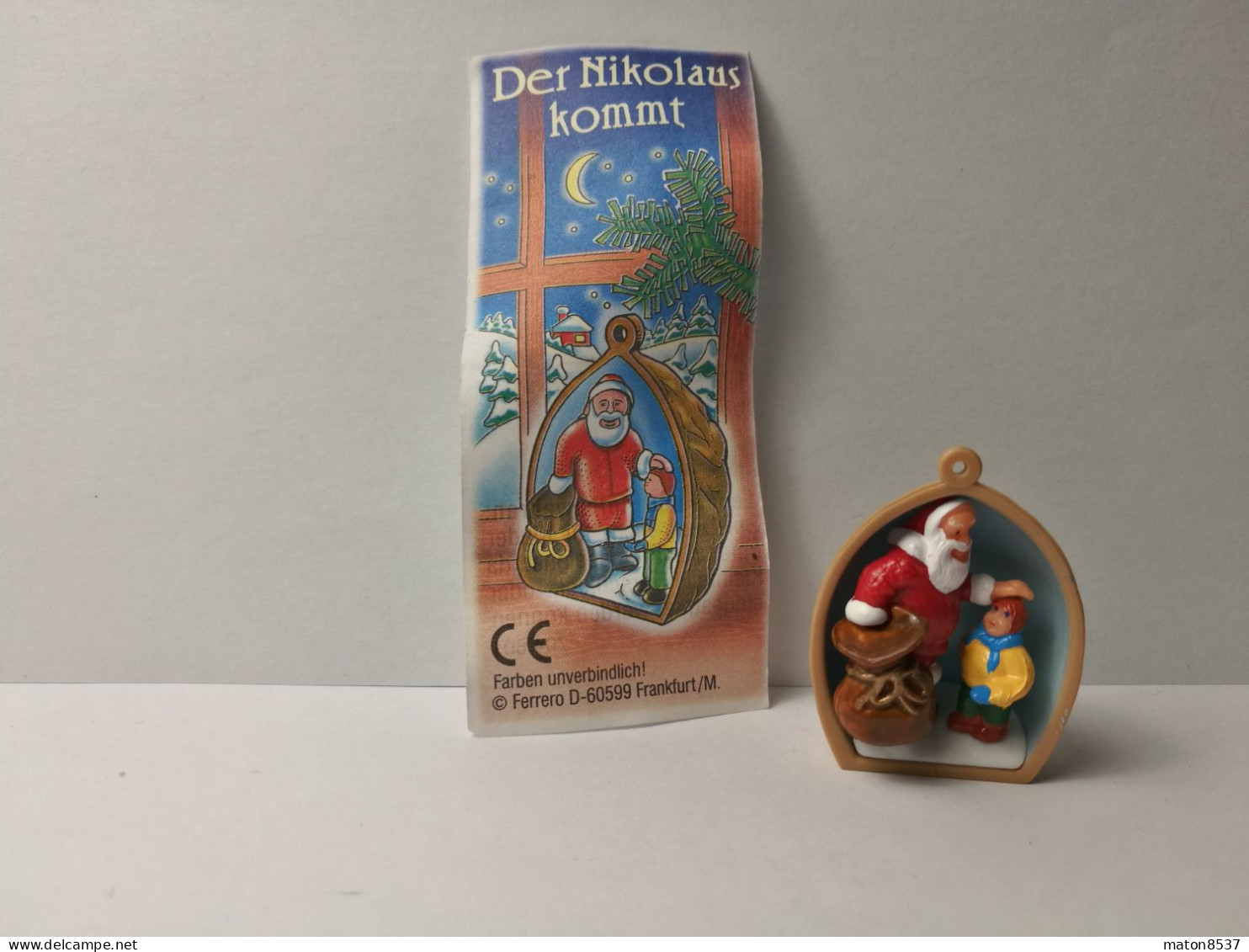 Kinder : 704601  Weihnachtsbaumschmuck 1997-98 - Hurra - Der Nikolaus + BPZ - Figuren