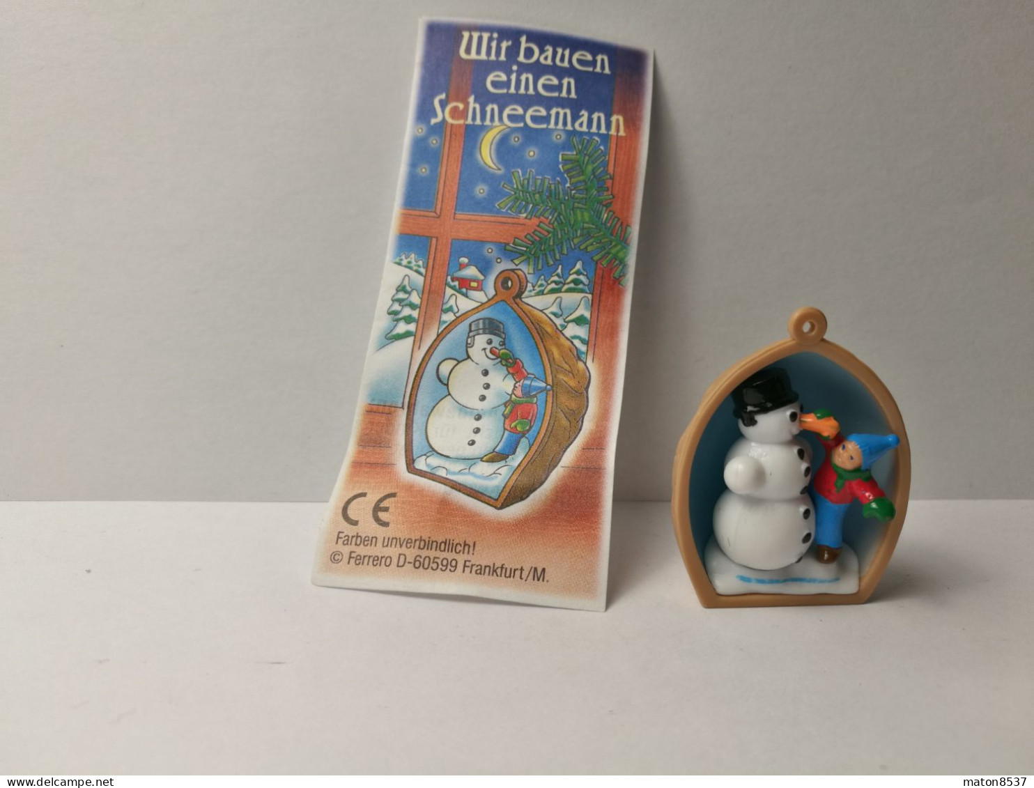 Kinder : 704644  Weihnachtsbaumschmuck 1997-98 - Wir Bauen Einen Schneemann + BPZ - Figuren