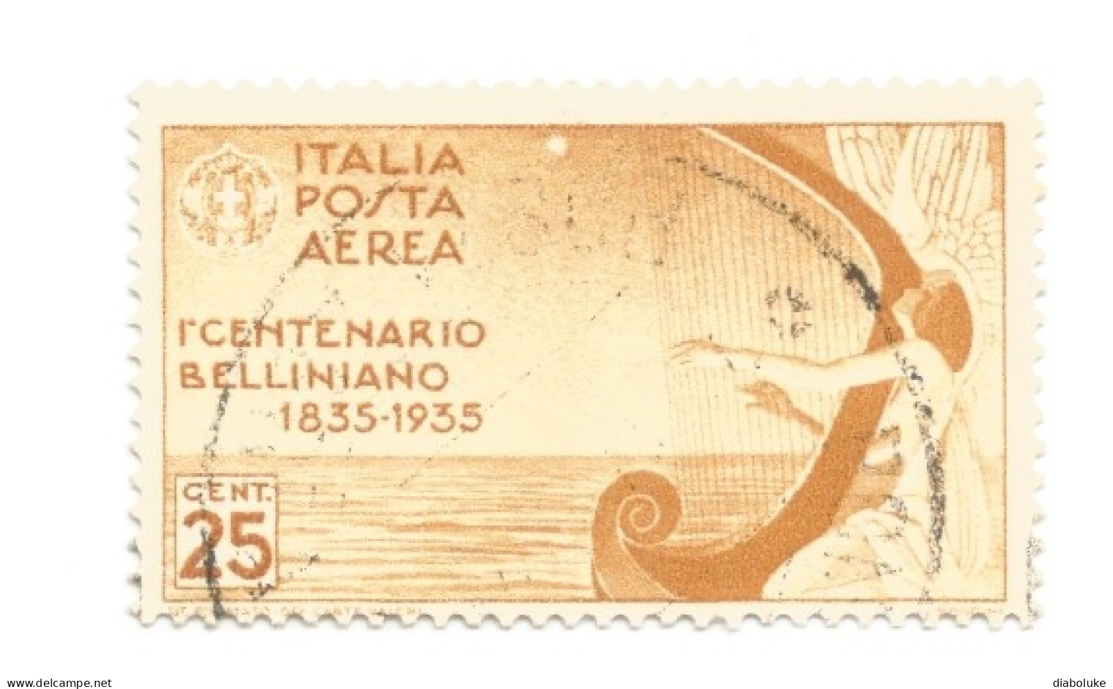 (REGNO D'ITALIA) 1933, MORTE DI VINCENZO BELLINI - Serie Di 5 Francobolli Usati, Annulli Da Periziare - Poste Aérienne