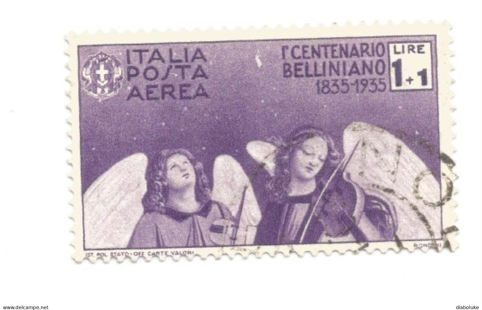 (REGNO D'ITALIA) 1933, MORTE DI VINCENZO BELLINI - Serie Di 5 Francobolli Usati, Annulli Da Periziare - Airmail