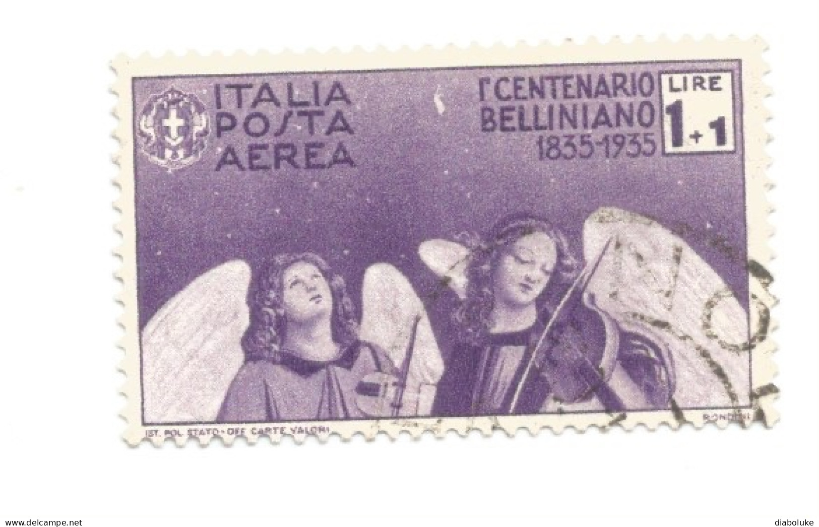 (REGNO D'ITALIA) 1933, MORTE DI VINCENZO BELLINI - Serie Di 5 Francobolli Usati, Annulli Da Periziare - Luftpost