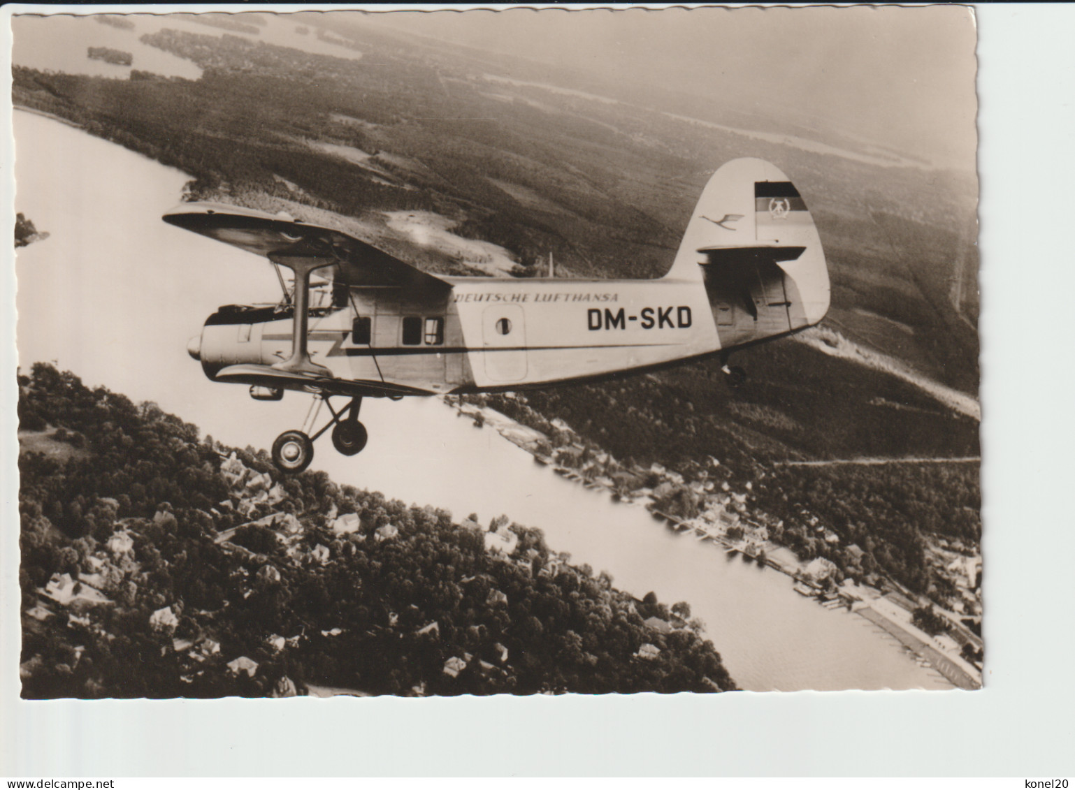 Vintage Rppc Interflug Antonov AN2 Aircraft. - 1919-1938: Entre Guerres