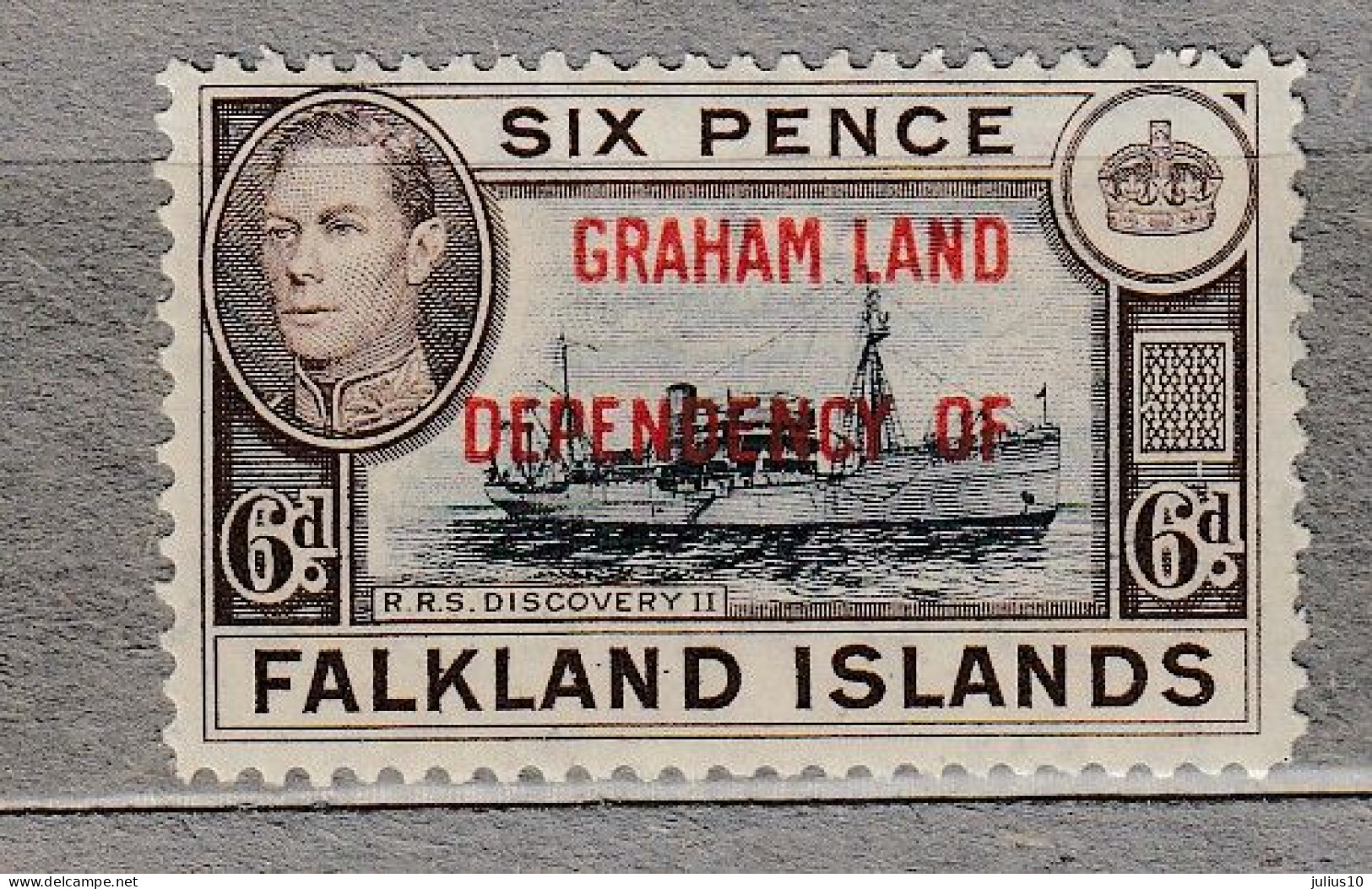 FALKLAND ISLANDS Graham Land Ship 1944 MNH(**) Mi A6 CV 14 EUR #33826 - Falkland
