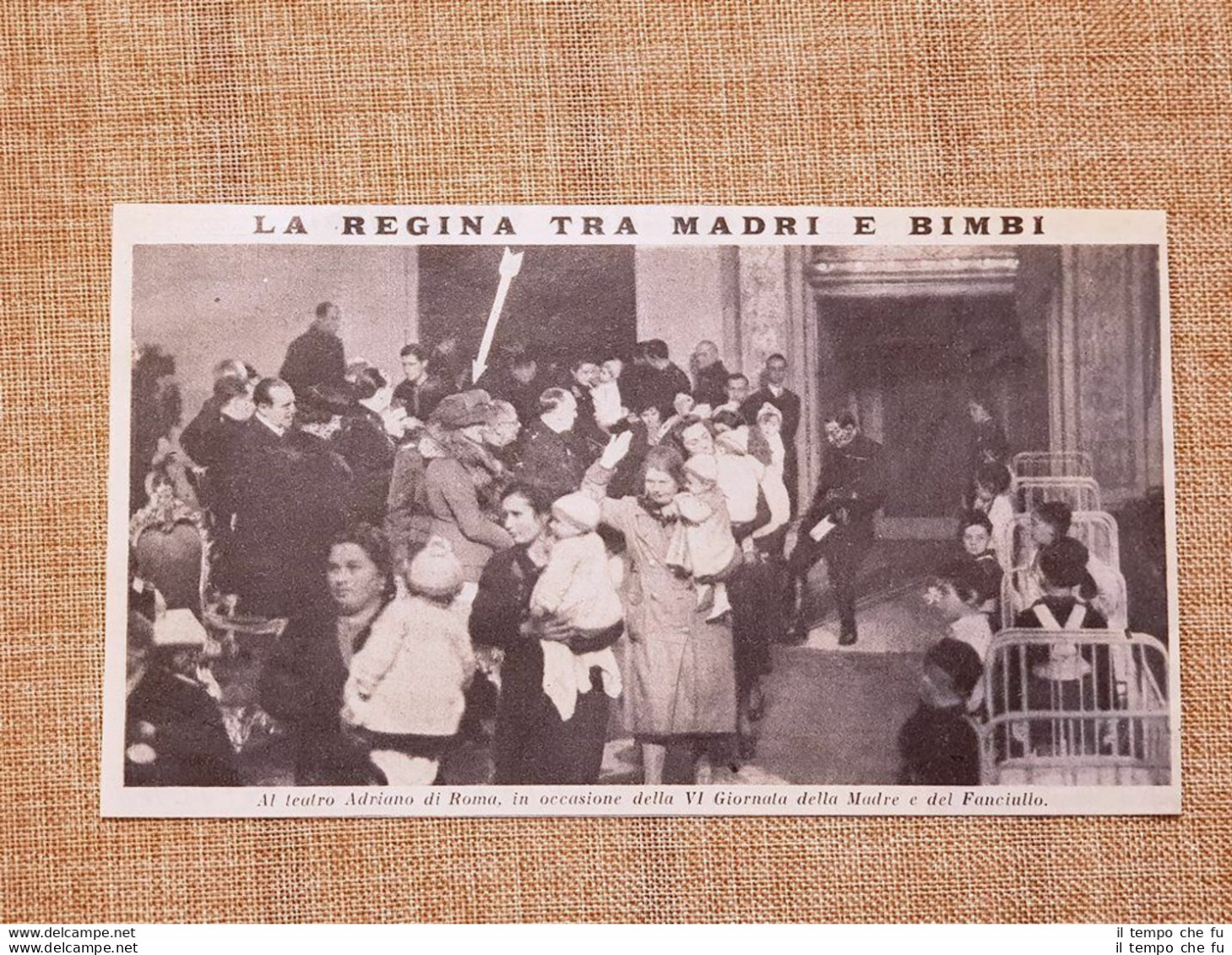 Roma Nel 1939 Teatro Adriano Regina Elena Del Montenegro VI Giornata Della Madre - Otros & Sin Clasificación