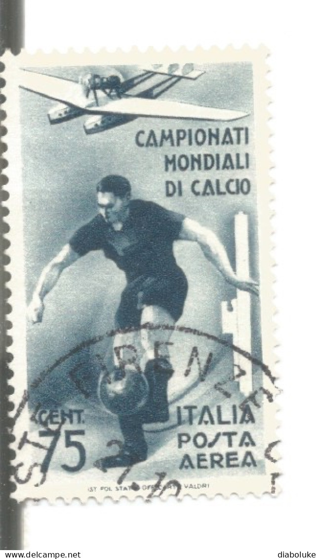 (REGNO D'ITALIA) 1934, CAMPIONATO MONDIALE DI CALCIO, 75c - 1 Francobollo Usato, Annullo Da Periziare - Luftpost