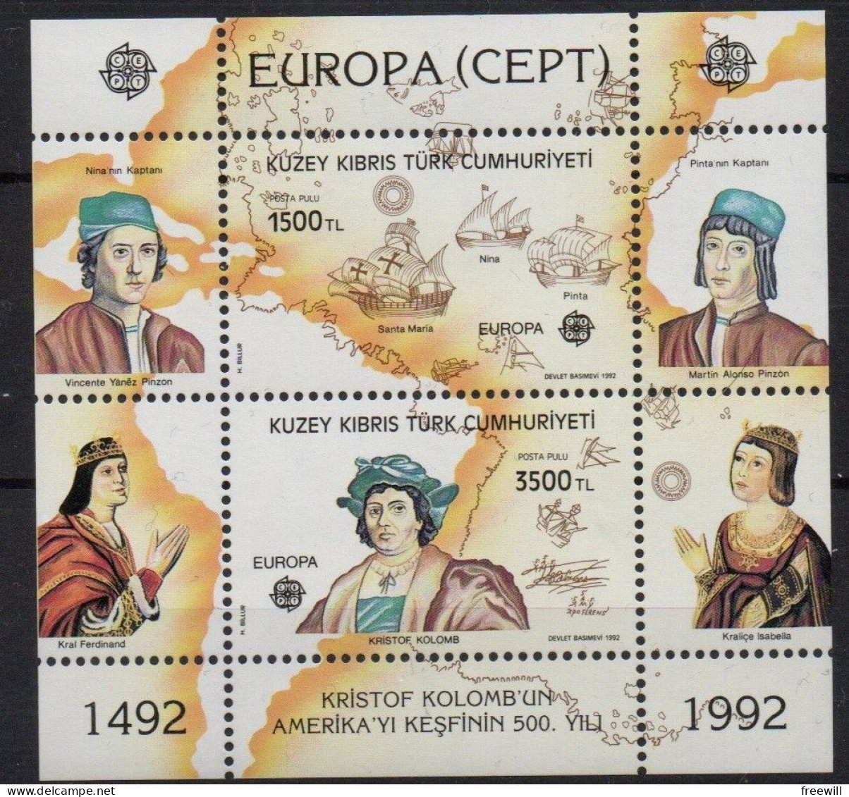 Europa 1992 XXX - Unused Stamps