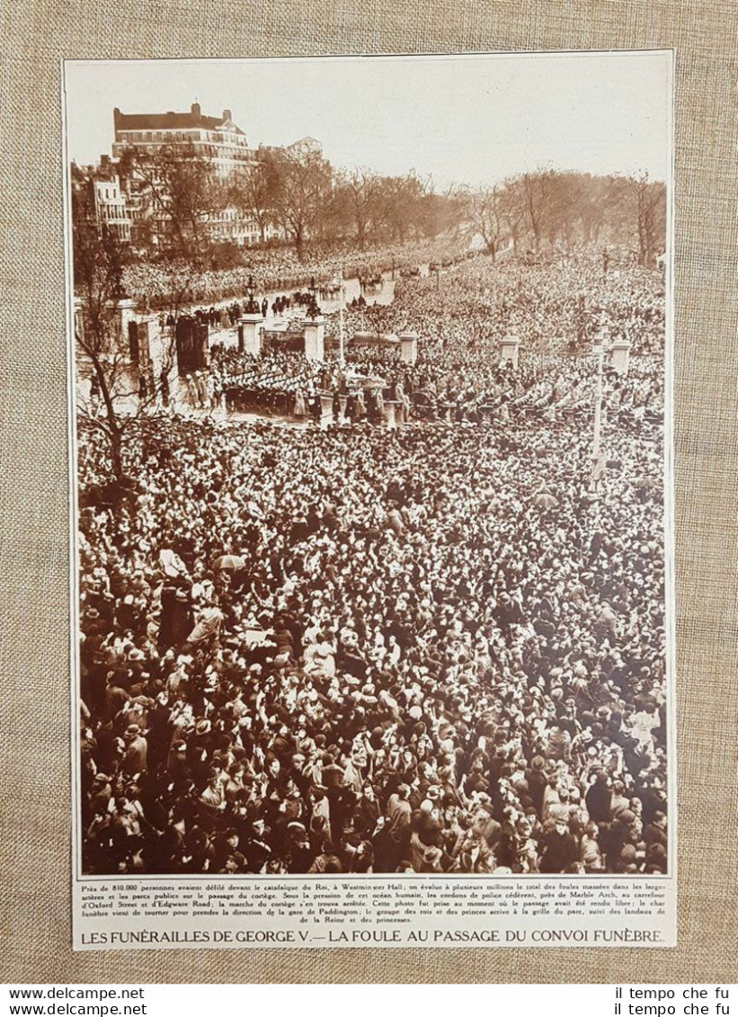 Londra Nel 1936 810.000 Persone Palazzo Di Westminster Funerale Di Re Giorgio V - Otros & Sin Clasificación