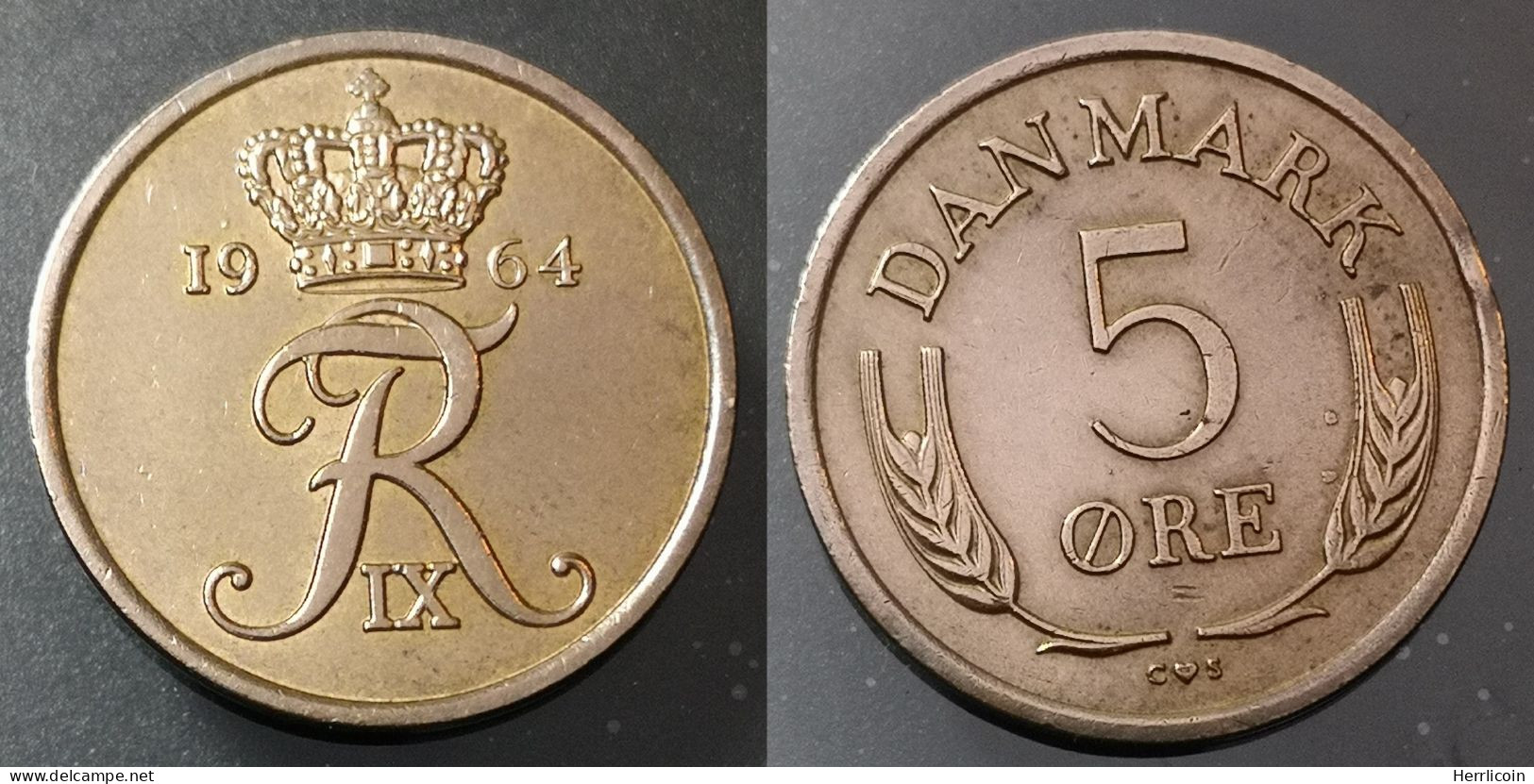 Monnaie Danemark - 1964 - 5 Ore Frédéric IX - Danimarca
