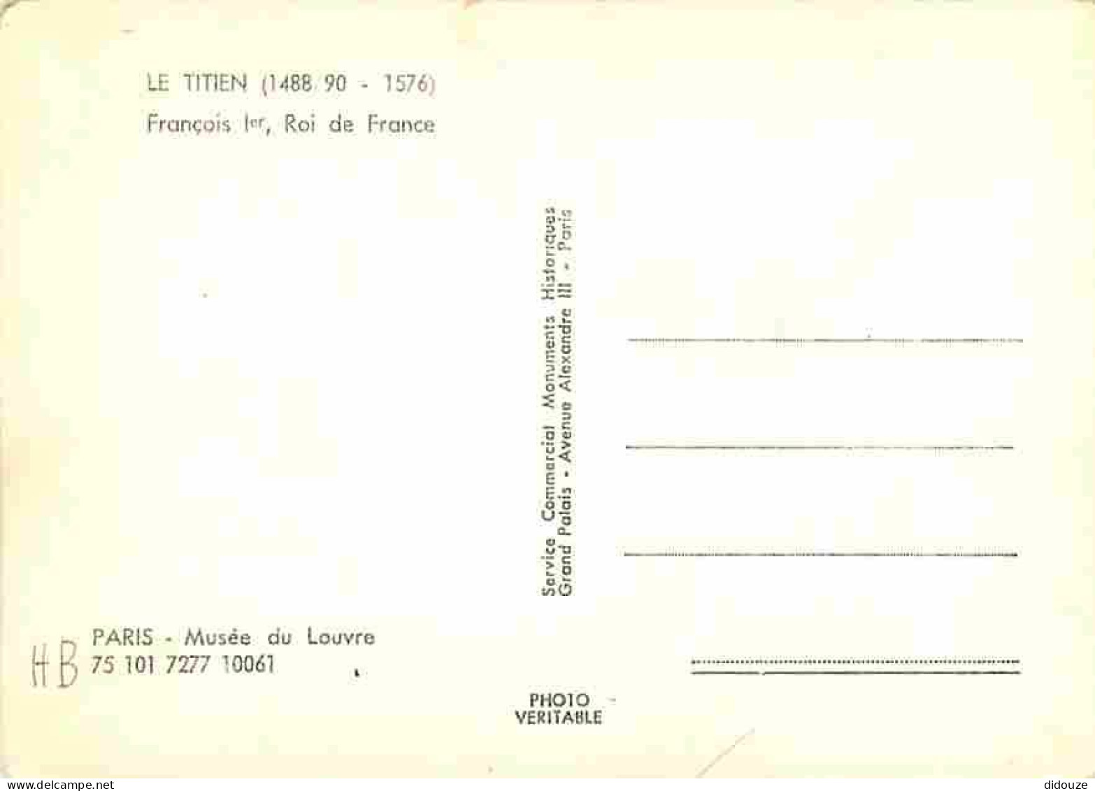 Histoire - Peinture - Portrait - Le Titien - Français 1er Roi De France - CPM - Voir Scans Recto-Verso - Histoire