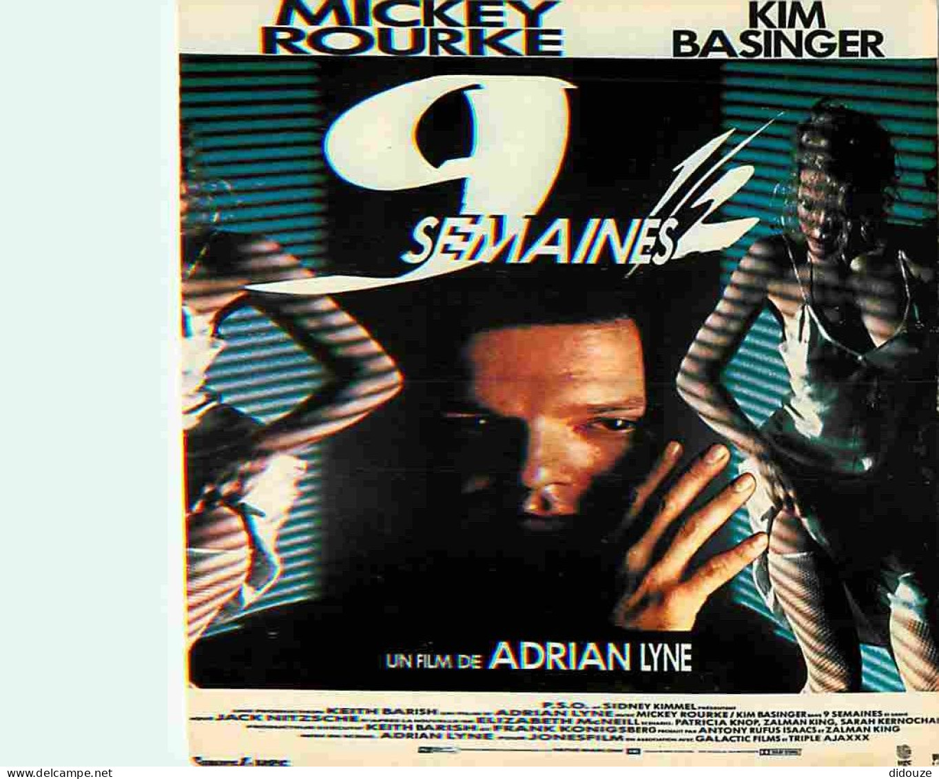 Cinema - Affiche De Film - 9 Semaines Et Demi - Mickey Rourke - Kim Basinger - Femme Sexy - CPM - Voir Scans Recto-Verso - Affiches Sur Carte