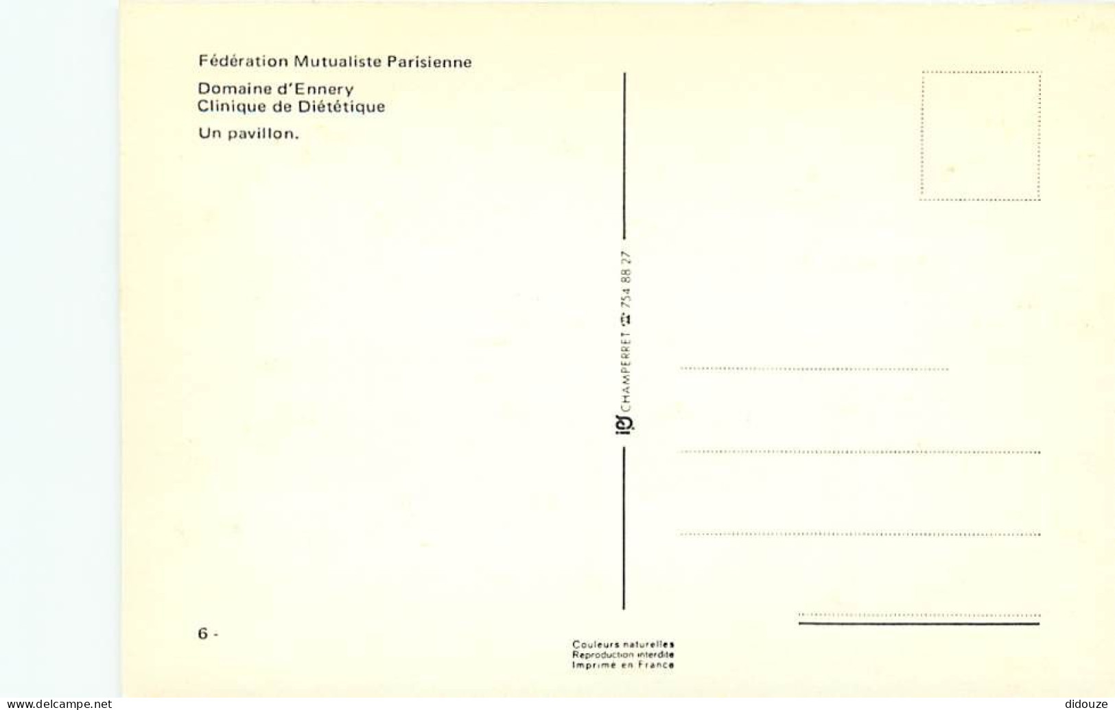 95 - Ennery - Fédération Mutualiste Parisienne - Domaine D'Ennery - Clinique De Diététique - Un Pavillon - Carte Neuve - - Ennery