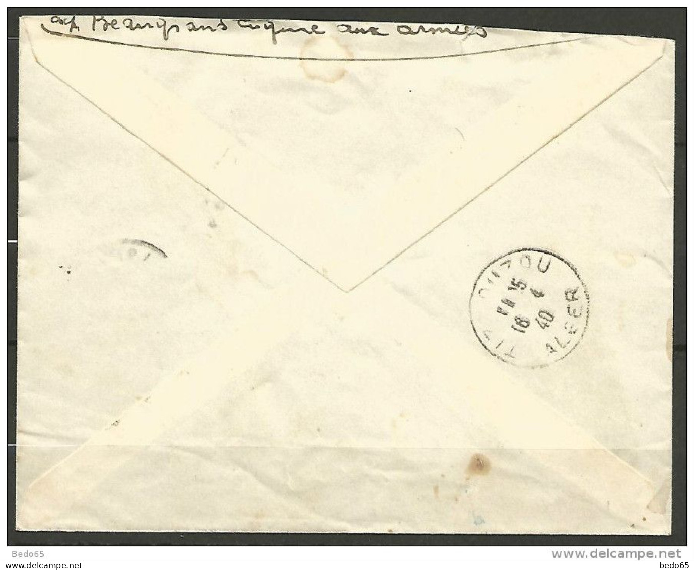 LETTRE  FM / CACHET POSTE AUX ARMEE POUR TIZI-OUZOU - Lettres & Documents