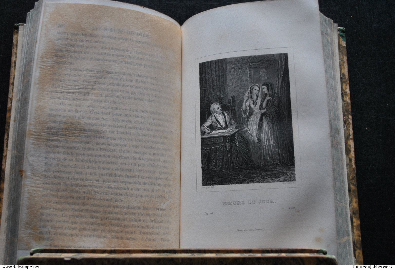 Oeuvres de James Fenimore Cooper Traduction DEFAUCONPRET 1830 - 1852 - INCOMPLET 27/30 VOLUMES reliures cuir
