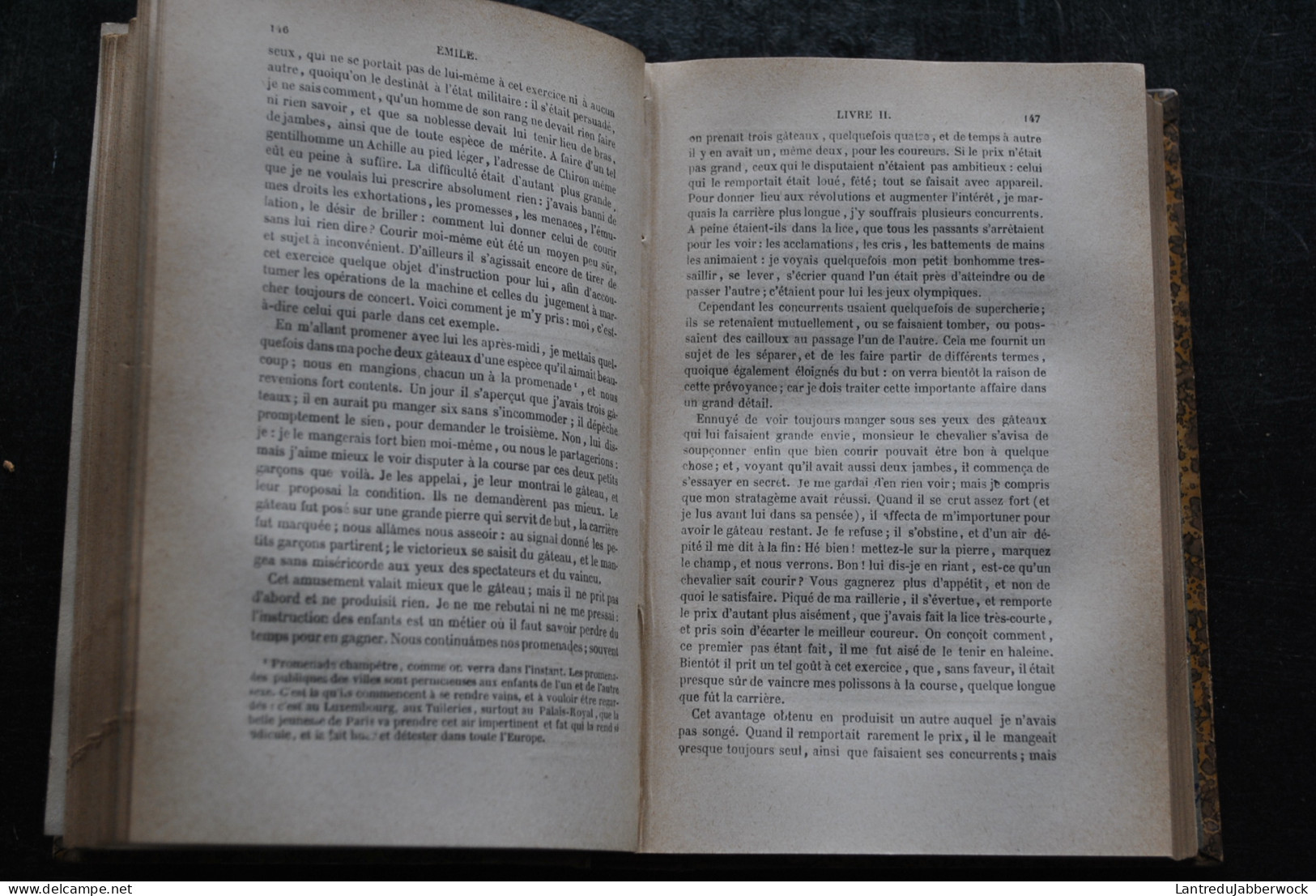 J.J. ROUSSEAU Emile ou l'éducation sentimentale Librairie de Firmin-Didot 1889 + Frontispice gravé Reliure dos cuir