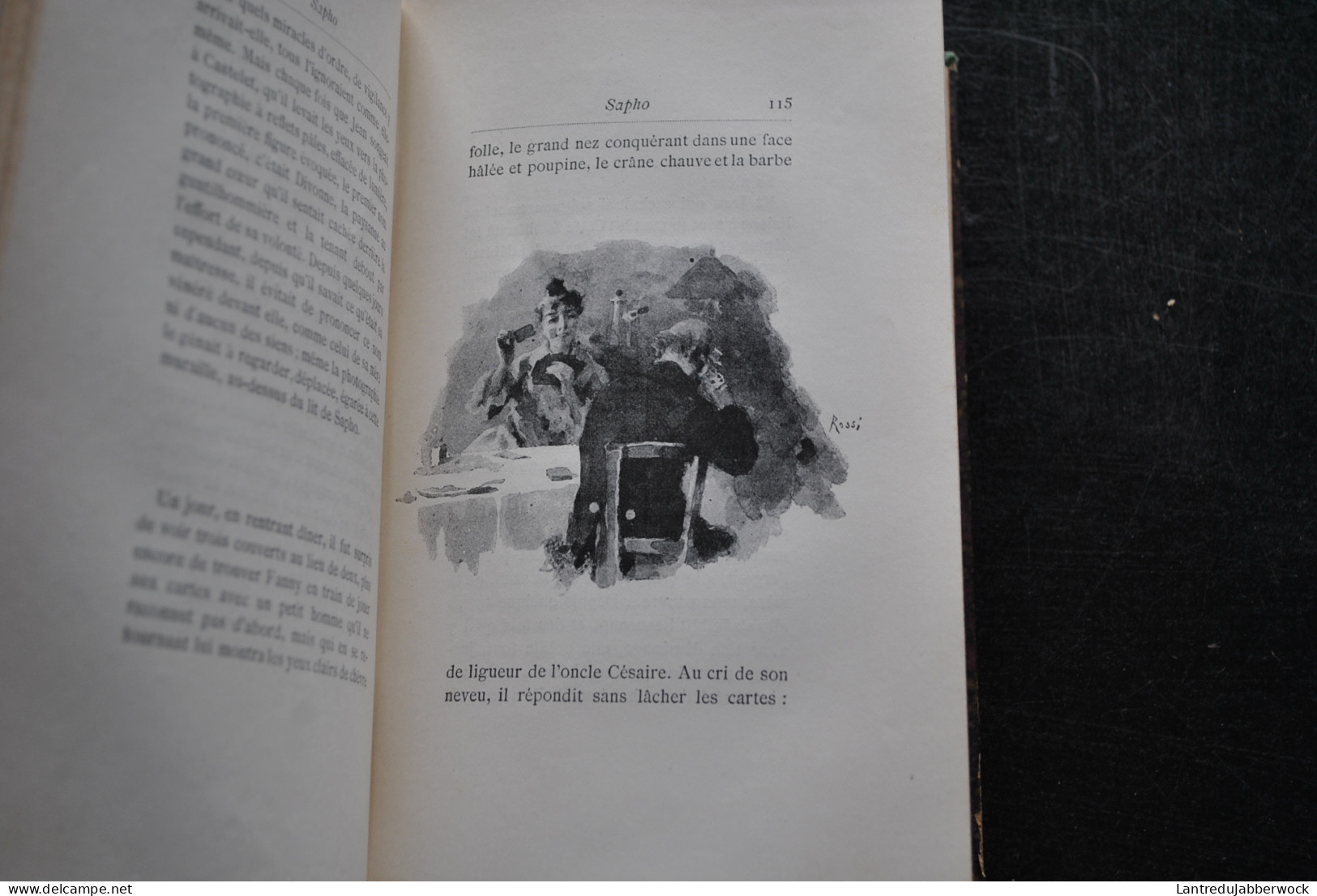 Alphonse DAUDET SAPHO Moeurs parisiennes Illustrations de Rossi Myrbach MARPON & Flammarion 1887 Erotique Reliure RONNER