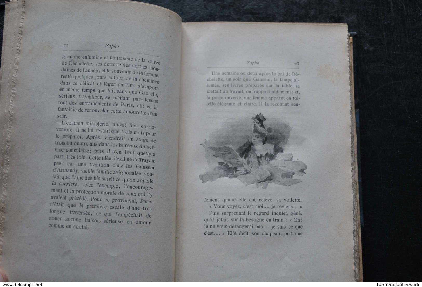 Alphonse DAUDET SAPHO Moeurs Parisiennes Illustrations De Rossi Myrbach Ernest Flammarion Sd Erotique Reliure Cuir - 1801-1900