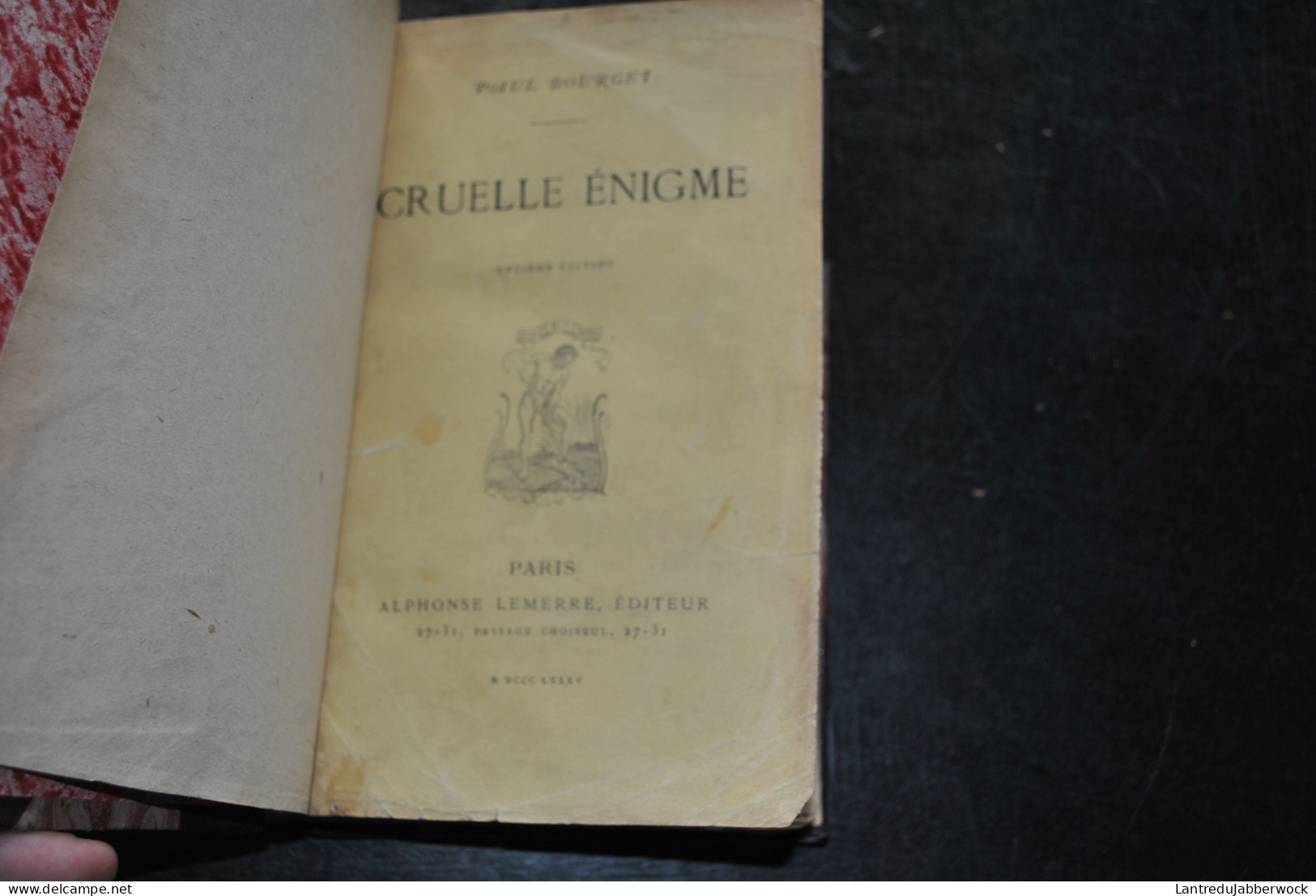 Paul BOURGET Cruelle énigme Alphonse Lemerre 1885 11è édition Reliure Dos Et Coins Cuir - 1801-1900