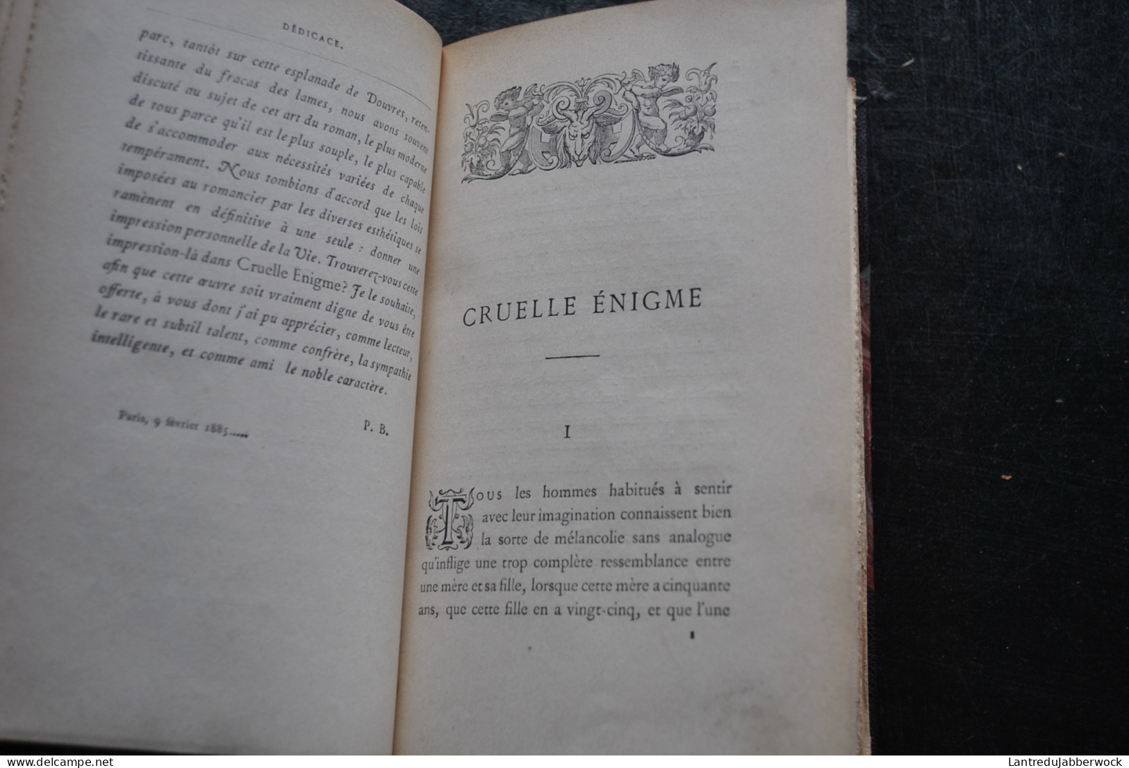 Paul BOURGET Cruelle énigme Alphonse Lemerre 1885 11è édition Reliure Dos Et Coins Cuir - 1801-1900