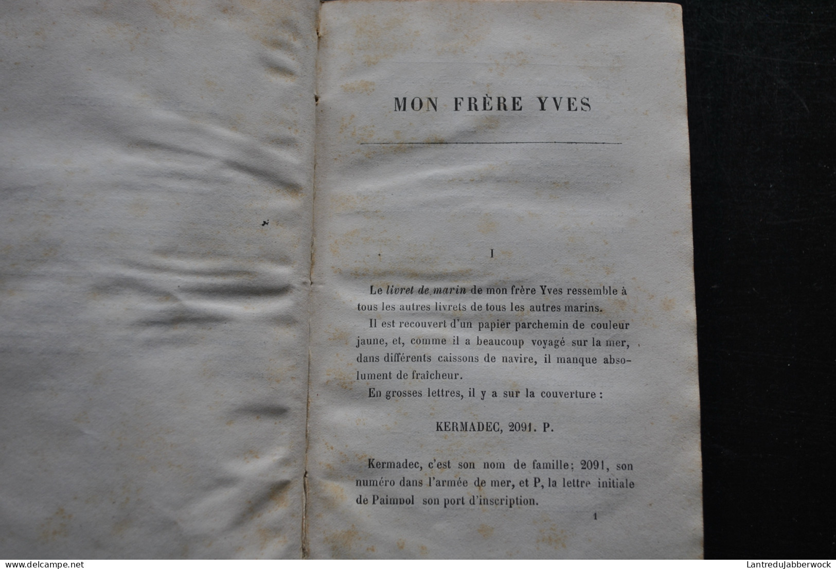 Pierre LOTI Mon Frère Yves Calmann Levy 1883 8è édition Reliure Dos Cuir Signée Gaëtan Ronner Paris - 1801-1900