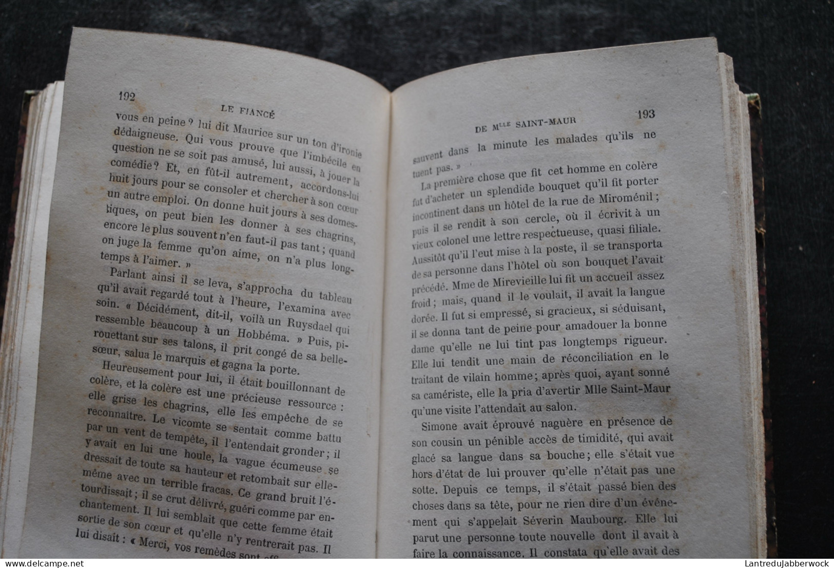 Victor CHERBULIEZ Le Fiancé De Mlle St-Maur Hachette 1876 3è édition Reliure Dos Cuir Signée Gaëtan Ronner Paris - 1801-1900