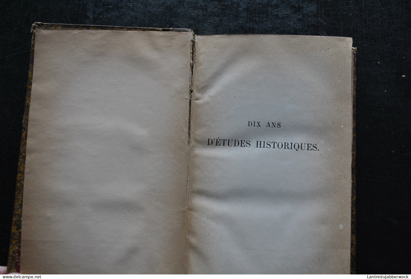 Augustin THIERRY Dix Ans D'études Historiques Librairie De Firmin-Didot 1883 Reliure Dos Cuir Histoire Angleterre France - 1801-1900
