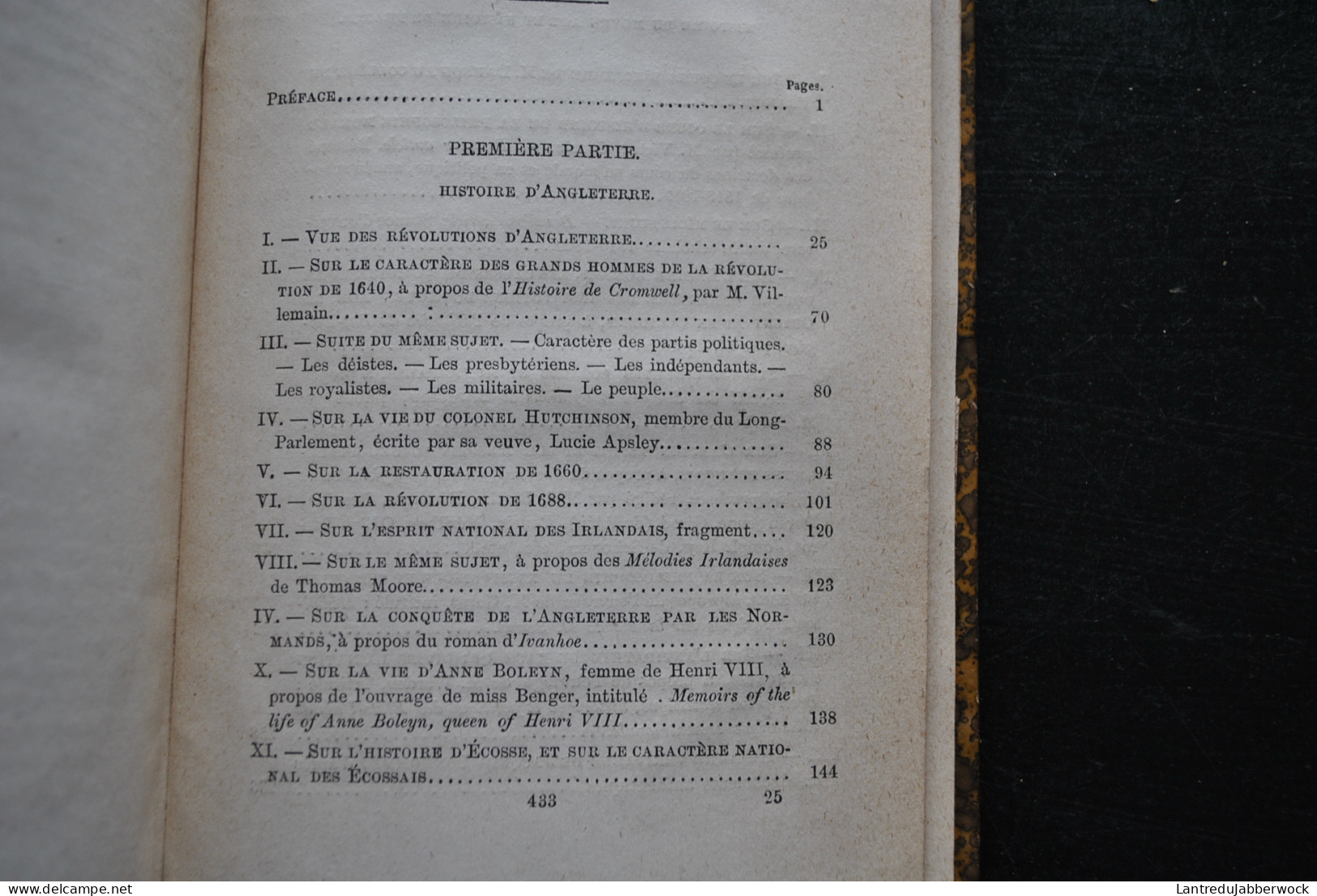 Augustin THIERRY Dix Ans D'études Historiques Librairie De Firmin-Didot 1883 Reliure Dos Cuir Histoire Angleterre France - 1801-1900