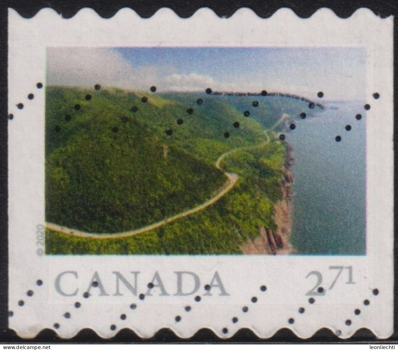 2020 Kanada ° Mi:CA 3790C,Yt:CA 3663, Sg:CA 3387, WAD:CA017.20, Gestanzt 9 Waagerecht, Cabot Trail,Cape Breton Island, - Used Stamps