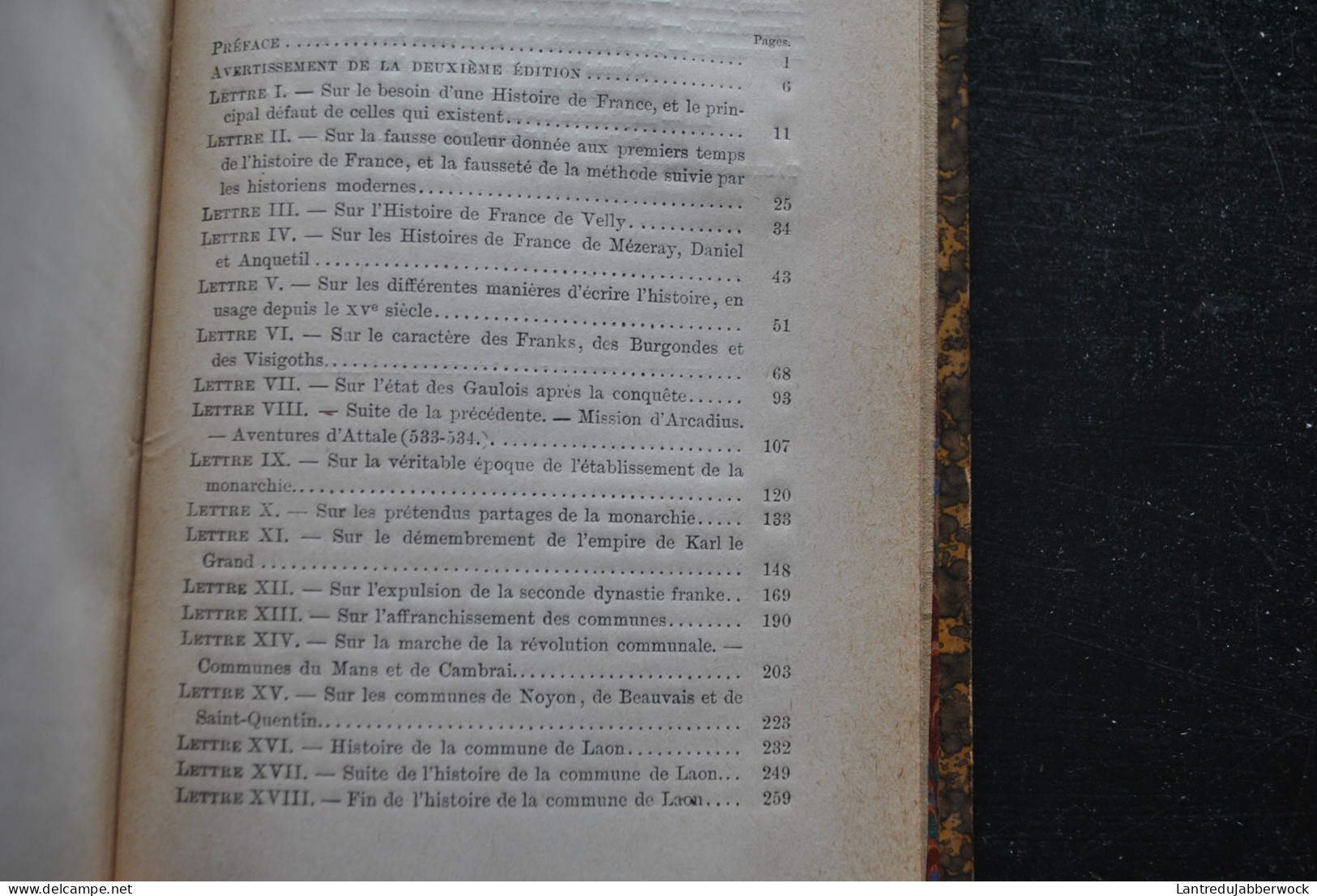 Augustin THIERRY Lettres Sur L'histoire De France Librairie De Firmin-Didot 1889 Reliure Dos Cuir - 1801-1900