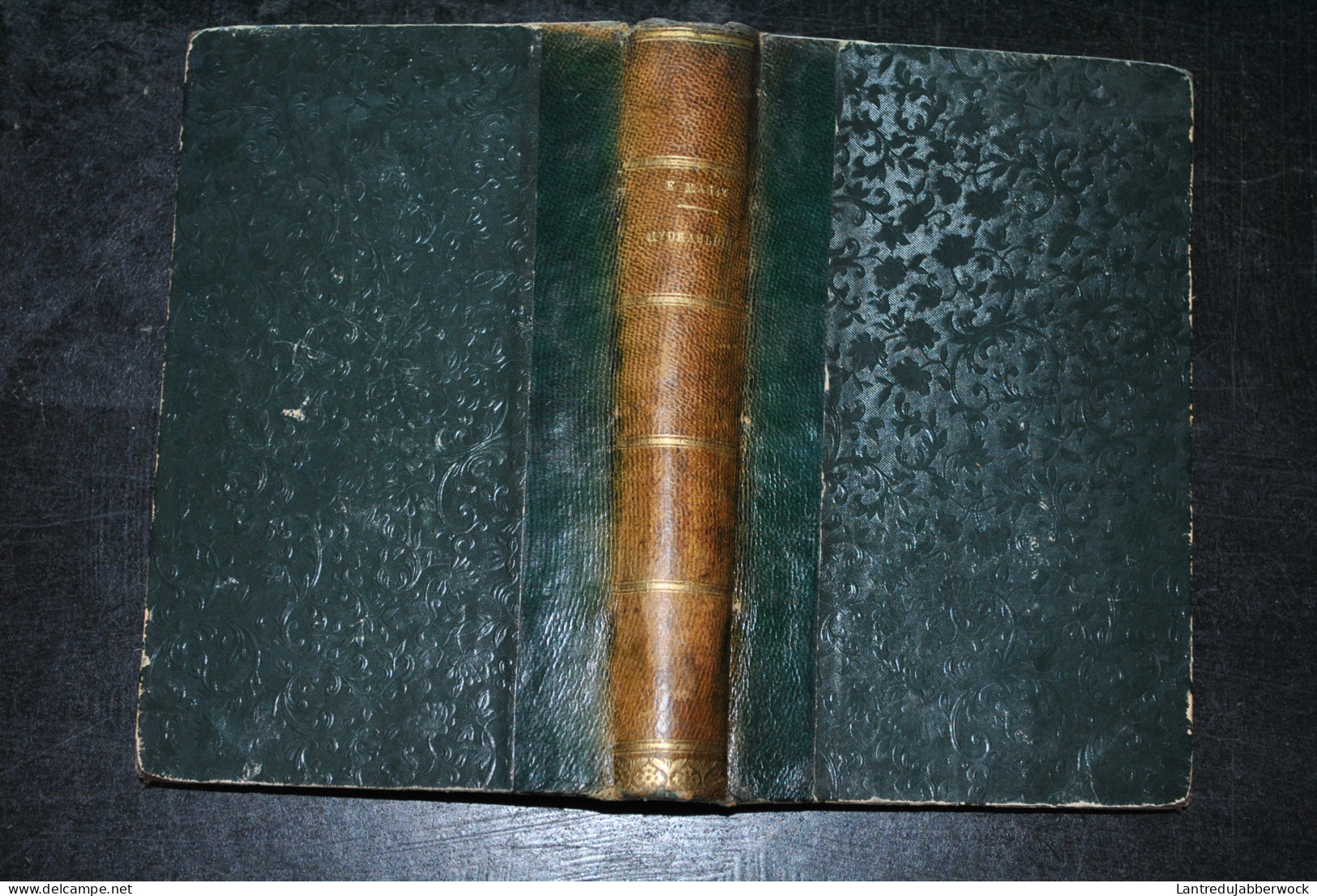 MARZY L'hydraulique Librairie Hachette 1868 Bibliothèque Des Merveilles Gravures De JAHANDIER Reliure Dos En Cuir - 1801-1900