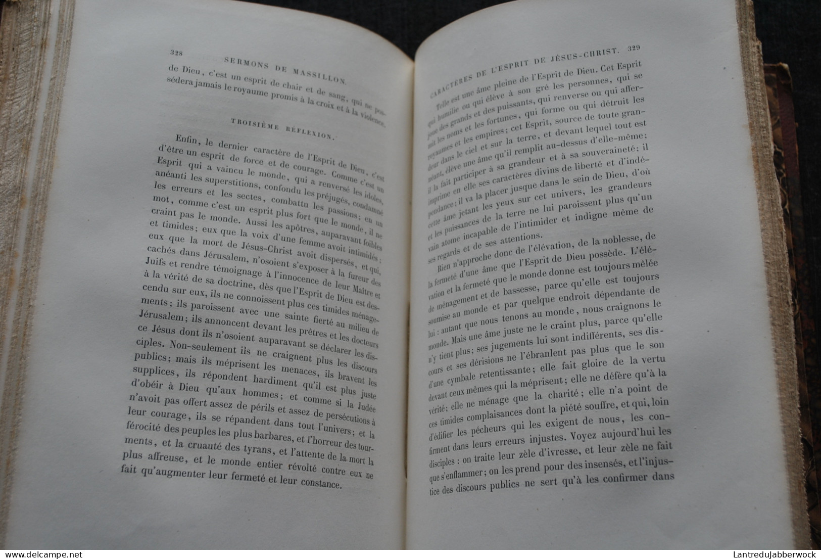 Oeuvres choisies de MASSILLON Précédée d'une étude par Frédéric Godefroy 2 TOMES 1868 Reliures dos et coins en cuir