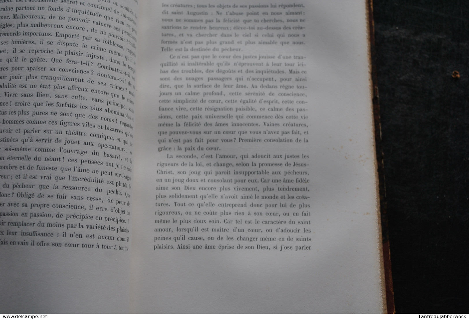 Oeuvres choisies de MASSILLON Précédée d'une étude par Frédéric Godefroy 2 TOMES 1868 Reliures dos et coins en cuir