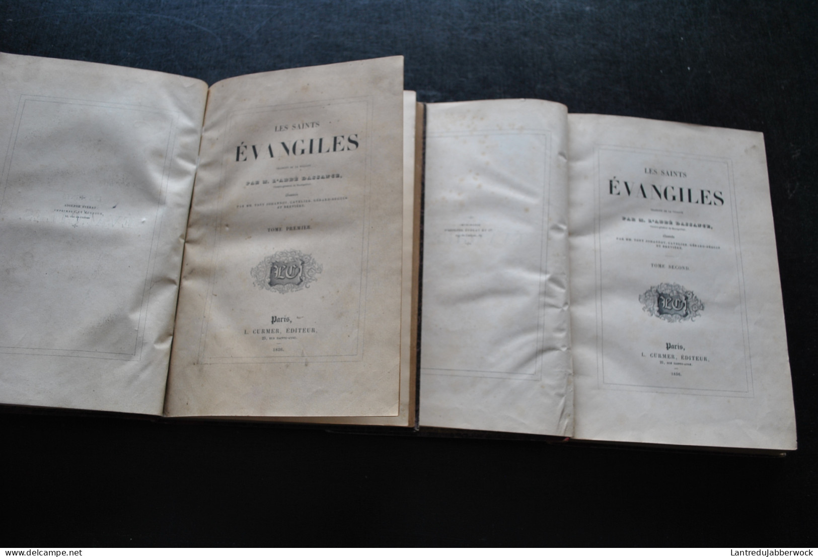 Les Saints Evangiles Abbé Dassange Vicaire Général De Montpellier Ill. Johannot Cavelier Brevière 2 Vol. CURMER 1836 - 1801-1900