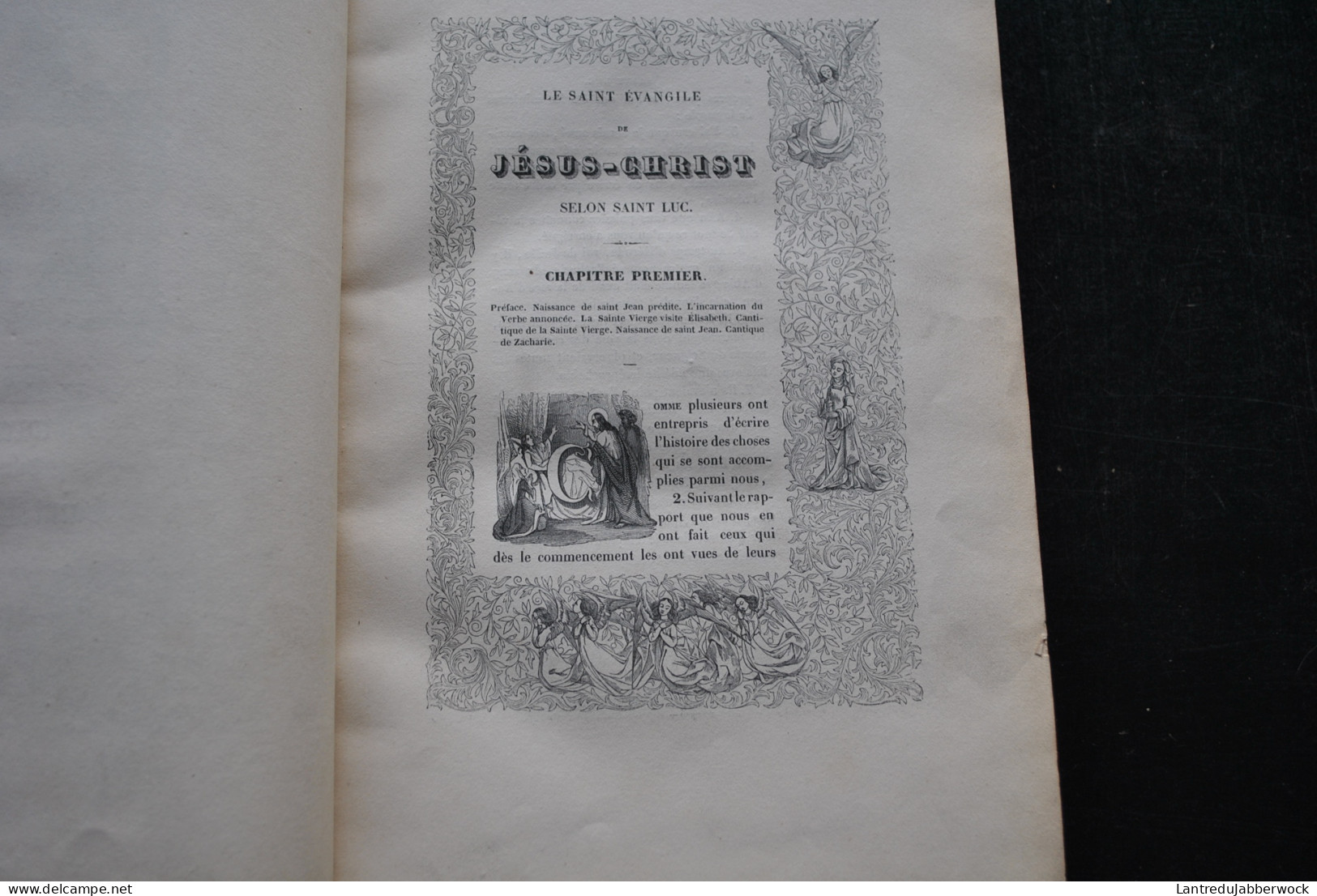 Les Saints Evangiles Abbé Dassange Vicaire général de Montpellier ill. Johannot Cavelier Brevière 2 Vol. CURMER 1836