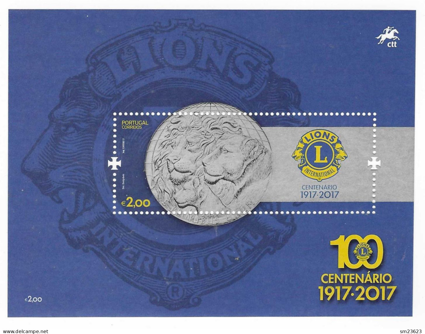 Portugal  2017 , Lions International Centenario 1917 / 2017 -  Postfrisch / MNH / (**) - Unused Stamps