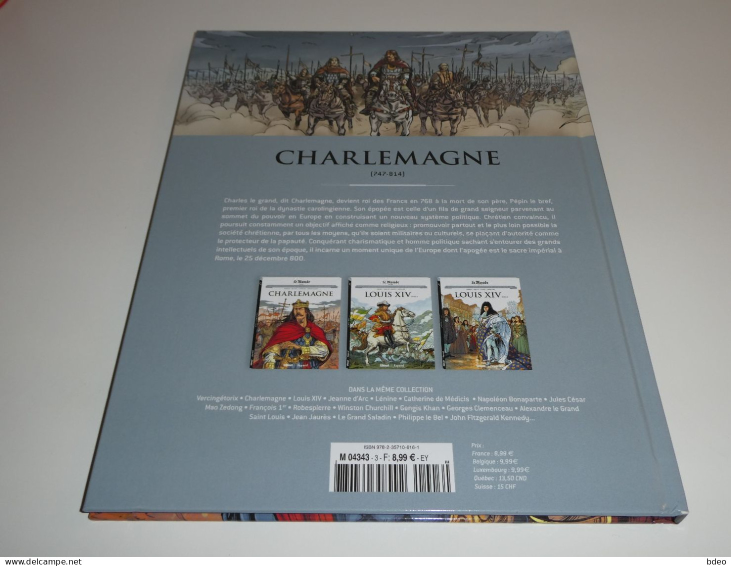 LES GRANDS PERSONNAGES DE L'HISTOIRE EN BD TOME 3 / CHARLEMAGNE / TBE - Original Edition - French