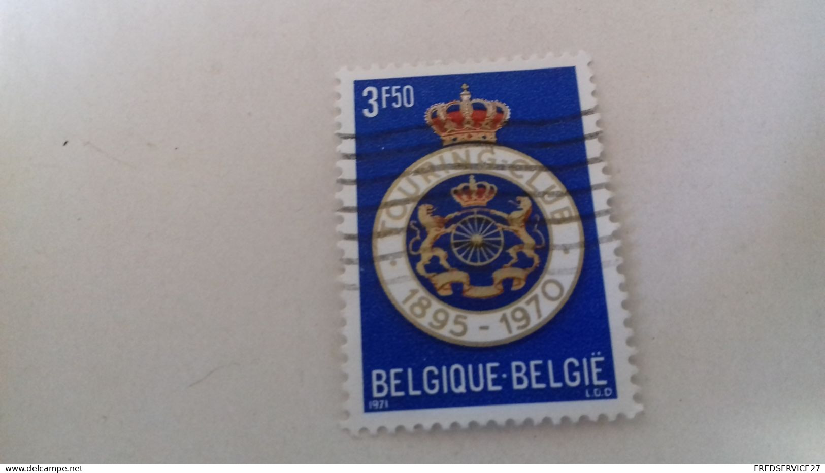 LR/ TIMBRE BELGIQUE 3F50 TOURING CLUB 1971 - Used Stamps