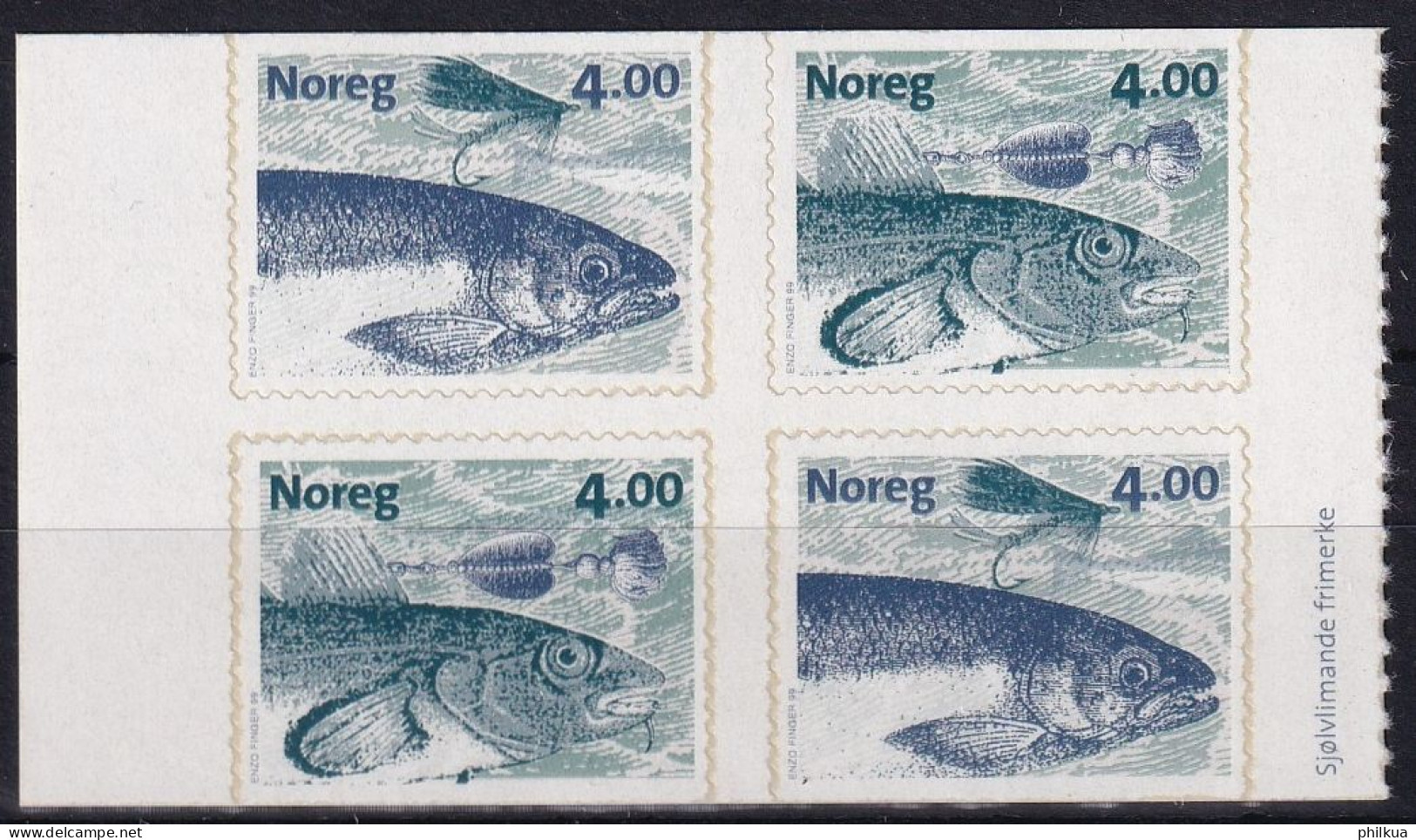 MiNr. 1301 - 1302 Norwegen 1999, 2. Jan. Angeln - Postfrisch/**/MNH - Nuovi