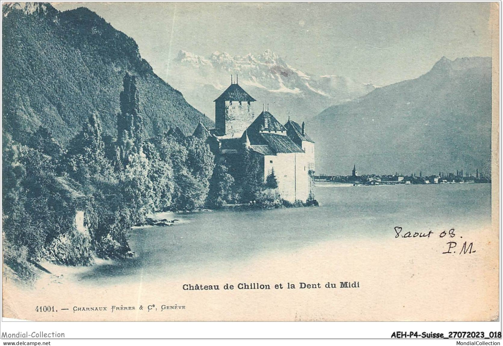 AEHP4-0281- SUISSE - CHÂTEAU DE CHILLON ET LA DENT DU MIDI  - Veytaux