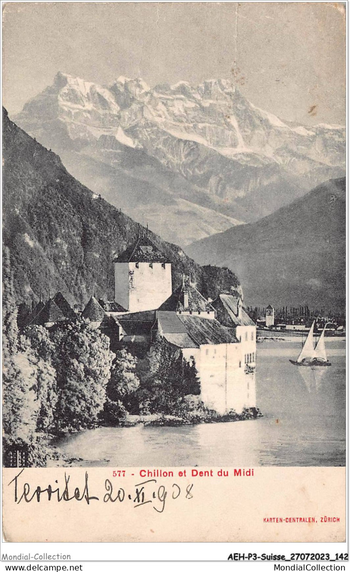 AEHP3-0264- SUISSE - CHILLON ET LA DENT DU MIDI  - Veytaux