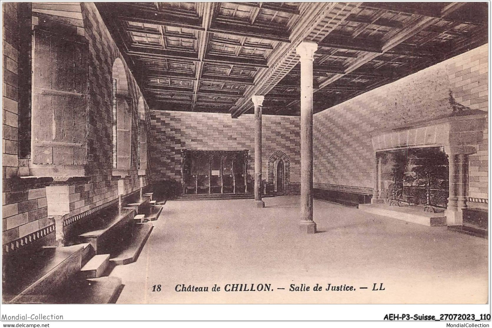 AEHP3-0248- SUISSE - CHÂTEAU DE CHILLON - SALLE DE JUSTICE  - Veytaux