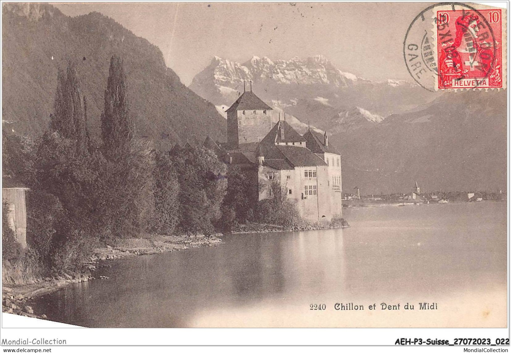 AEHP3-0204- SUISSE - CHILLON ET DENT DU MIDI  - Veytaux