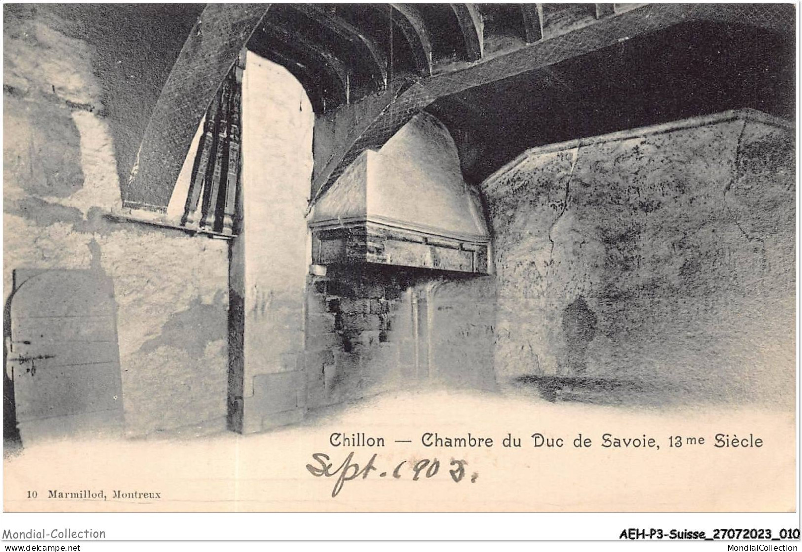 AEHP3-0198- SUISSE - CHILLON - CHAMBRE DU DUC DE SAVOIE - 13 Me SIECLE  - Veytaux