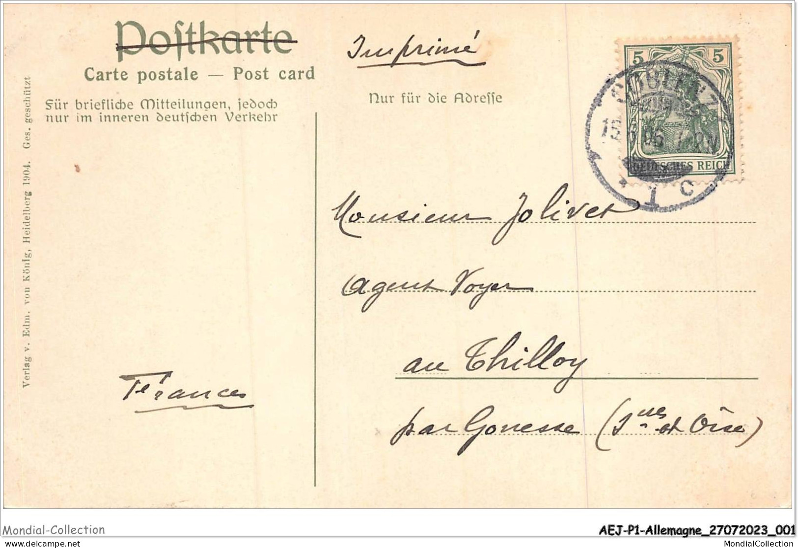 AEJP1-0001 - ALLEMAGNE - OBERWESEL - DIE SCHONBURG - Rhein-Hunsrück-Kreis