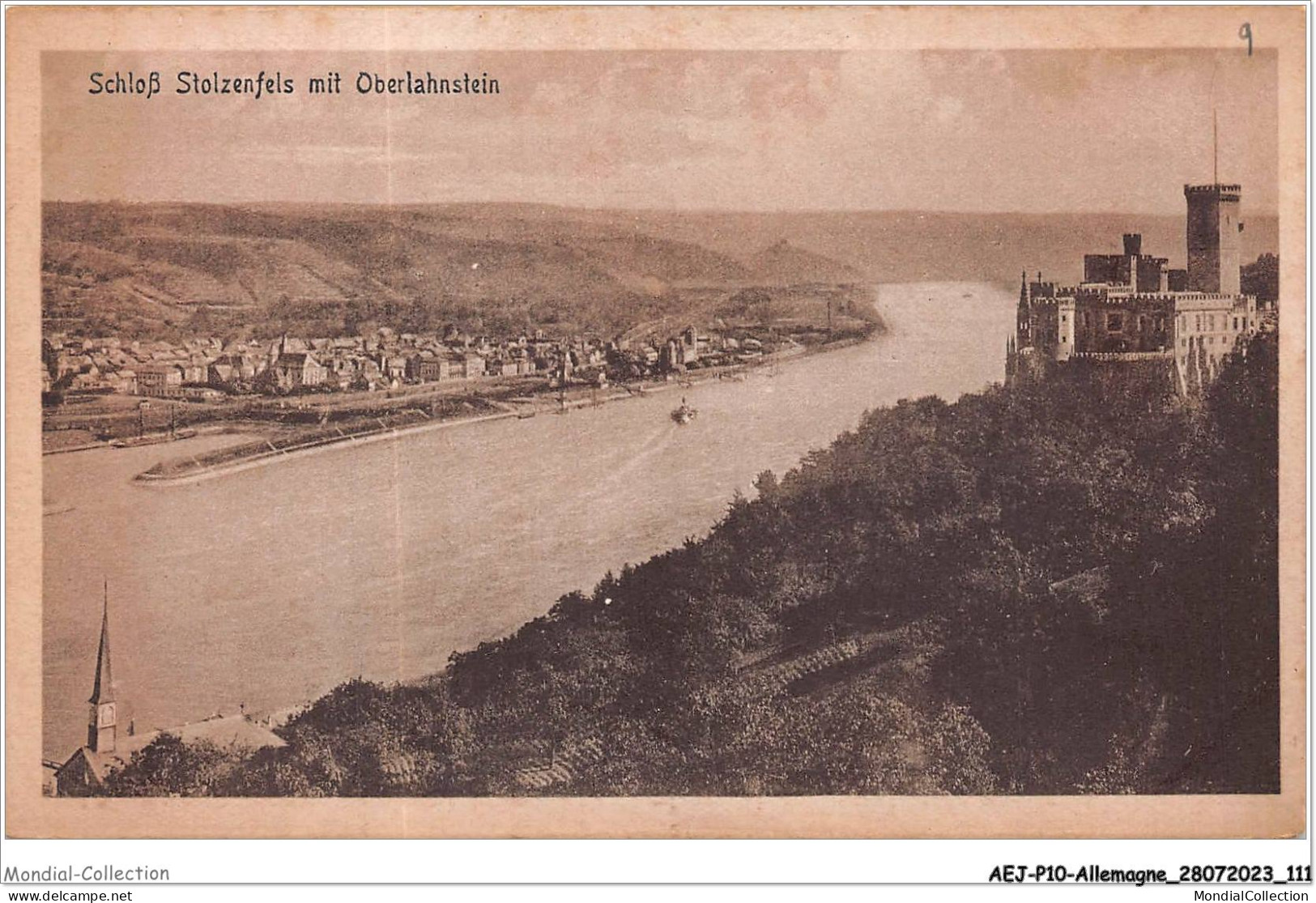 AEJP10-0837- ALLEMAGNE - SCHLOSS STOLZENFELS MIT OBERLAHNSTEIN - Rhein-Hunsrück-Kreis