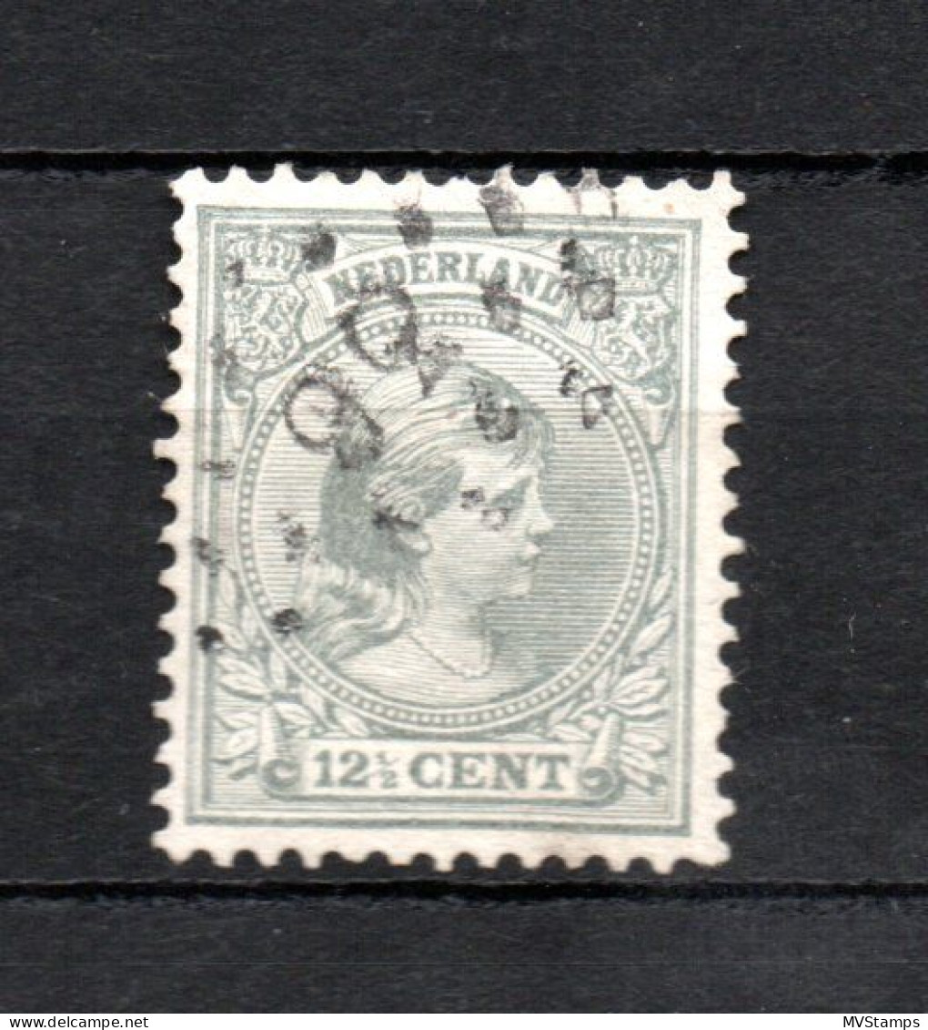 Nederland 1891 Zegel 37 Wilhelmina Met Luxe Puntstempel 36 (Enschede) - Oblitérés