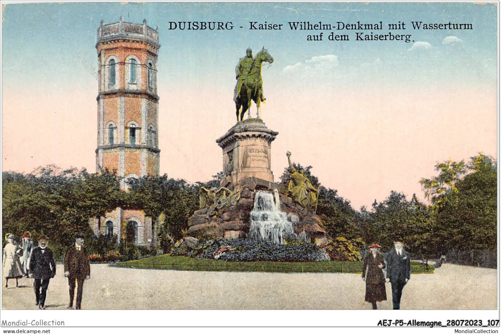 AEJP5-0400- ALLEMAGNE - DUISBURG-KAISER WILHELM - DENKMAL MIT WASSERTURM AUF DEM KAISER - Duisburg