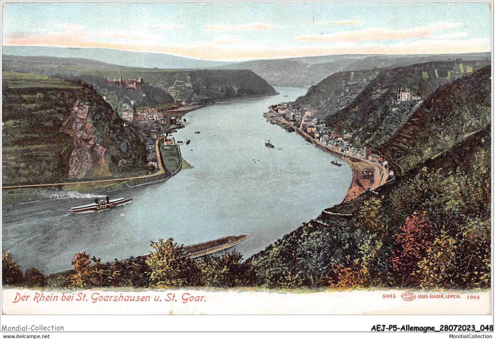 AEJP5-0370 - ALLEMAGNE - DER RHEIN BEI ST-GOARSHAUSEN UND ST GOAR - St. Goar